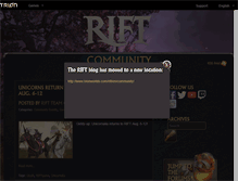 Tablet Screenshot of community.riftgame.com